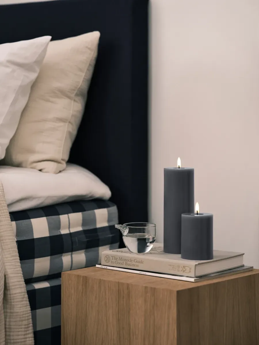 Ester & erik blokkaars LED, 74 Dark Slate, 10 cm< Led-Kaarsen