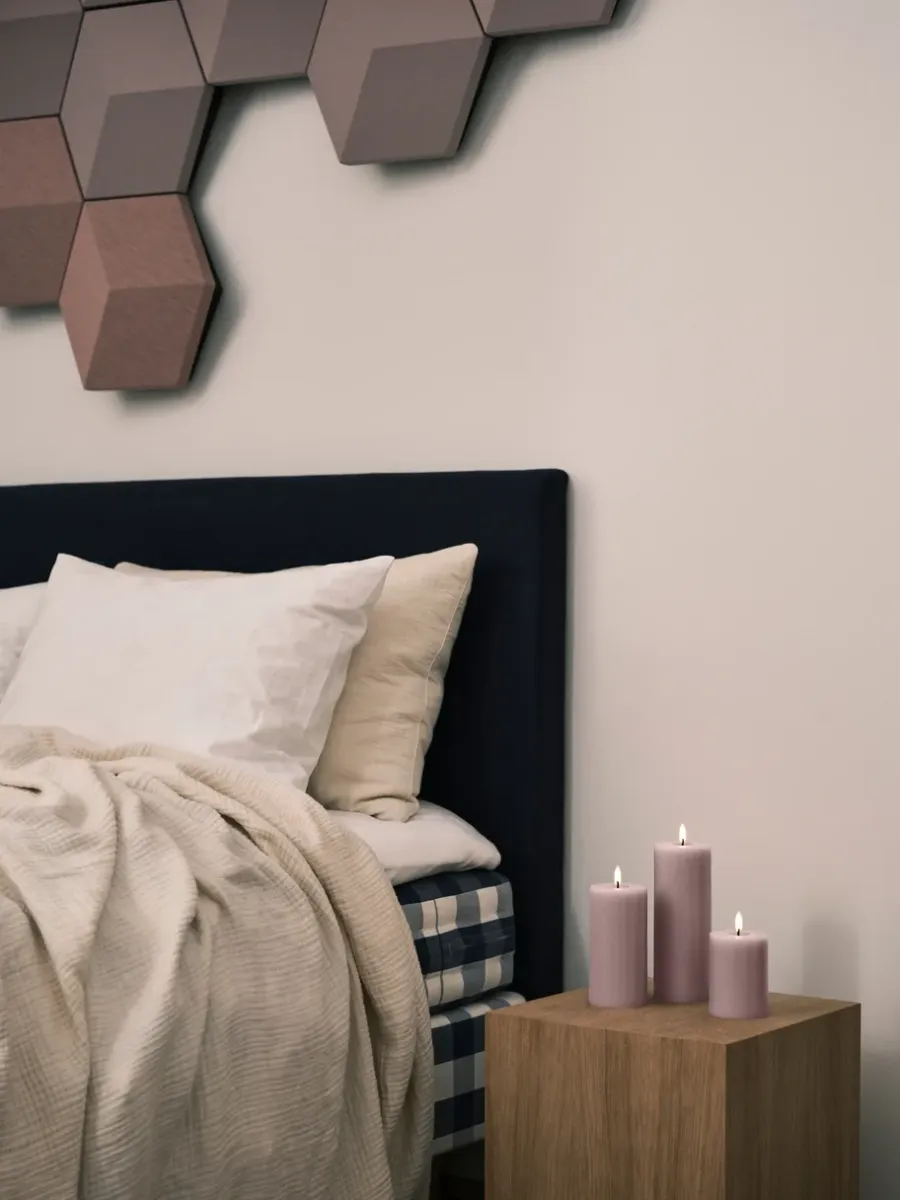 Ester & erik blokkaars LED, 52 Soft Rose, 20 cm< Led-Kaarsen