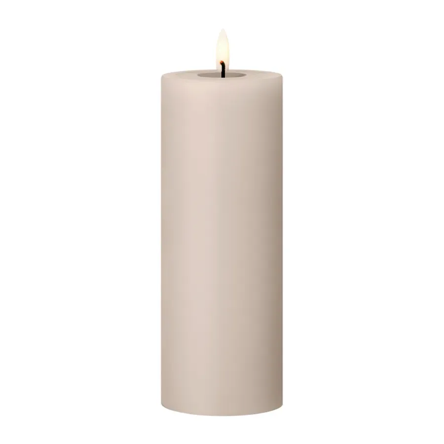 Ester & erik blokkaars LED, 22 Linen Grey, 20 cm< Led-Kaarsen