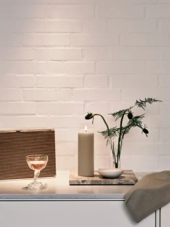 Ester & erik blokkaars LED, 22 Linen Grey, 20 cm< Led-Kaarsen