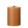 Ester & erik blokkaars LED, 23 Raw Toffee, 10 cm< Led-Kaarsen