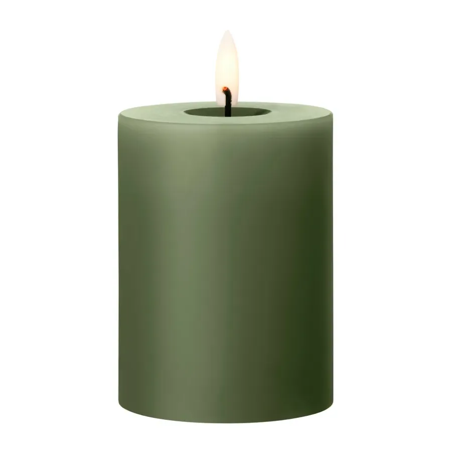 Ester & erik blokkaars LED, 70 Green Soil, 10 cm< Led-Kaarsen
