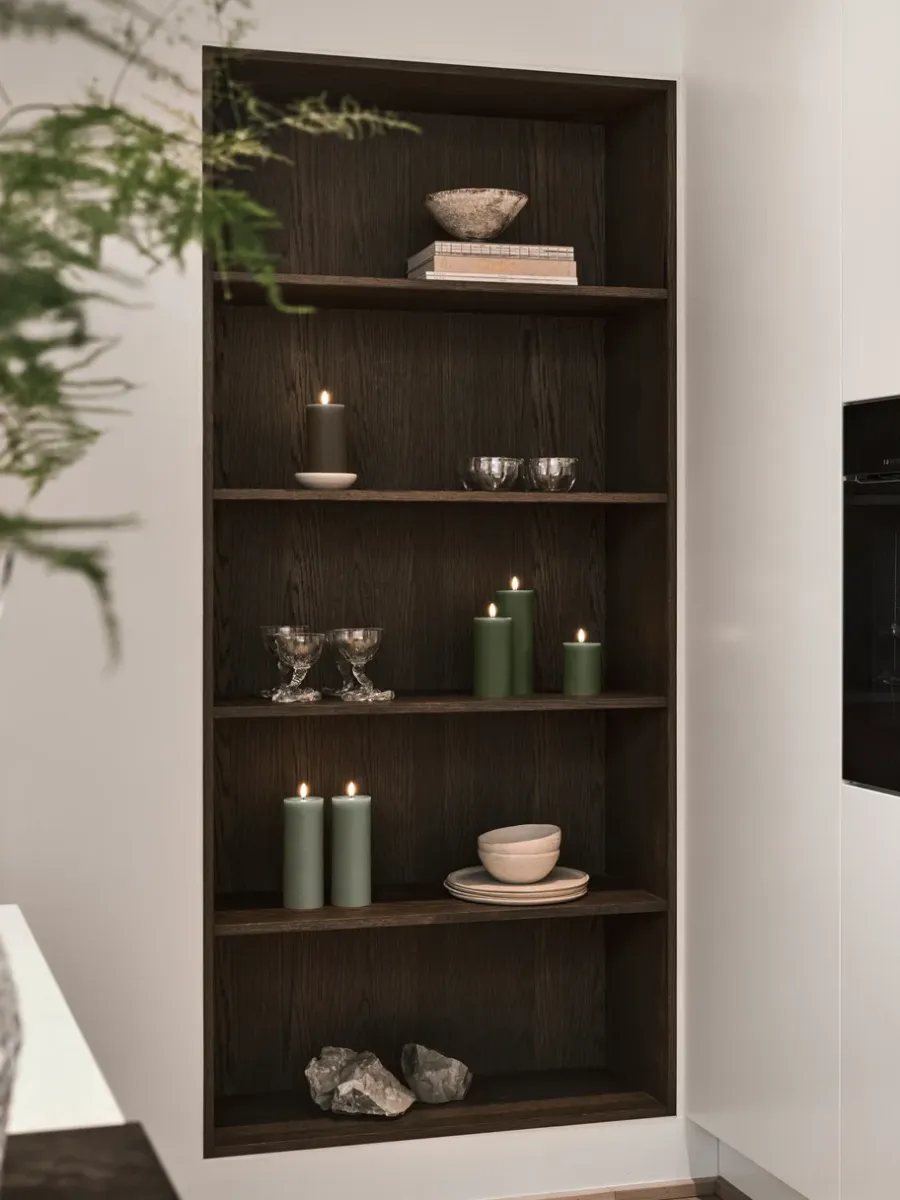Ester & erik blokkaars LED, 70 Green Soil, 10 cm< Led-Kaarsen