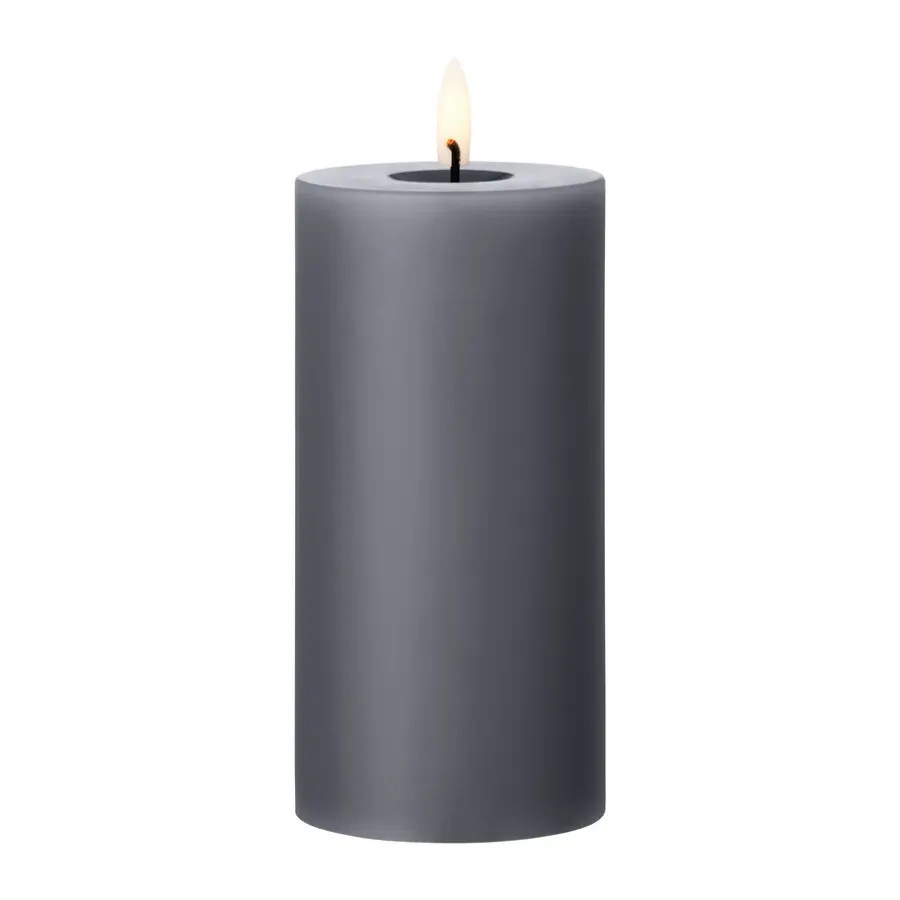 Ester & erik blokkaars LED, 74 Dark Slate, 15 cm< Led-Kaarsen
