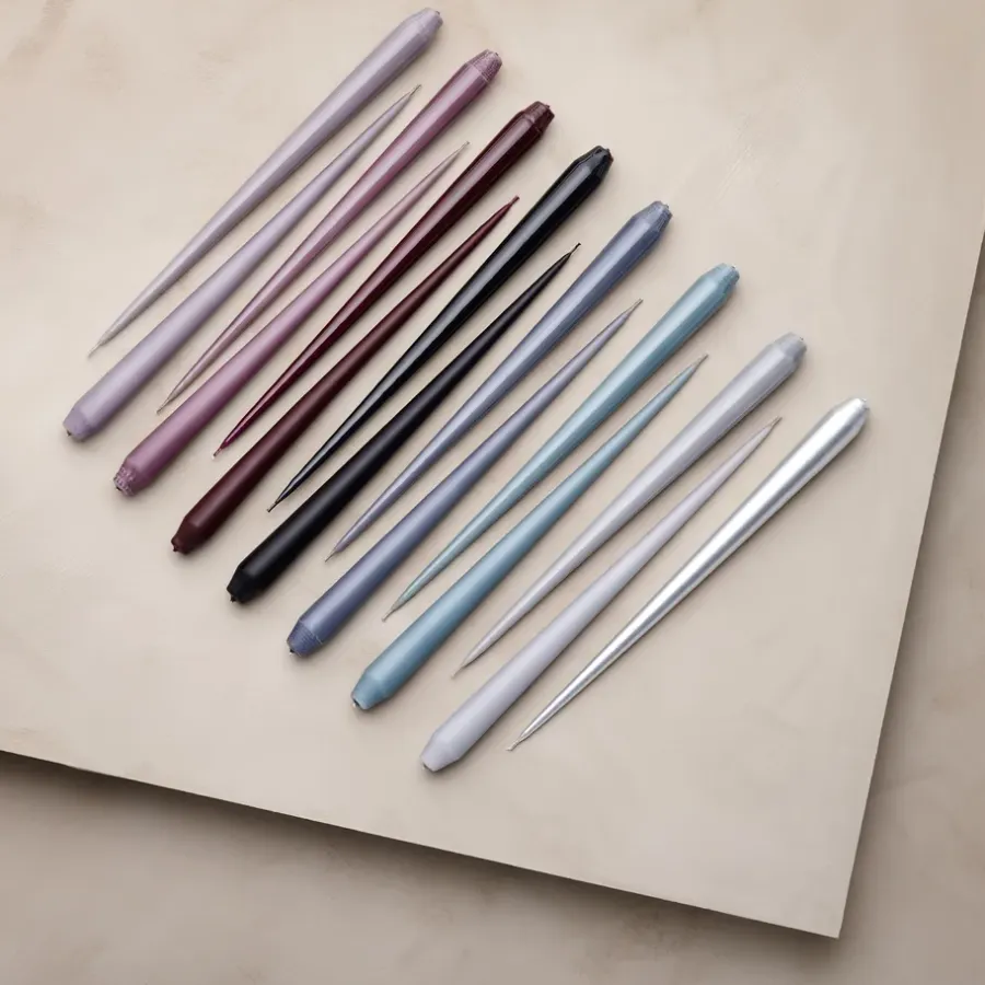 Ester & erik kaars 32 cm 4-pack metallic, Silver< Kaarsen