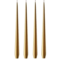 Ester & erik kaars 32 cm 4-pack metallic, Gold< Kaarsen