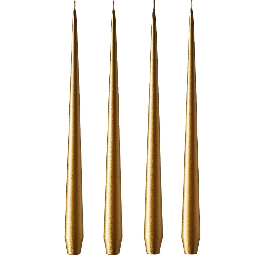 Ester & erik kaars 32 cm 4-pack metallic, Gold< Kaarsen