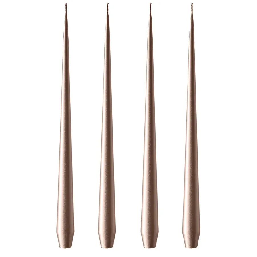 Ester & erik kaars 42 cm 4-pack metallic, Champagne< Kaarsen