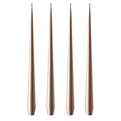Ester & erik kaars 32 cm 4-pack metallic, Champagne< Kaarsen