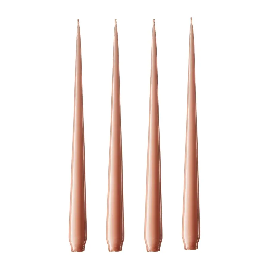 Ester & erik kaars 4-pack gelakt, rosy caramel, 42 cm< Kaarsen