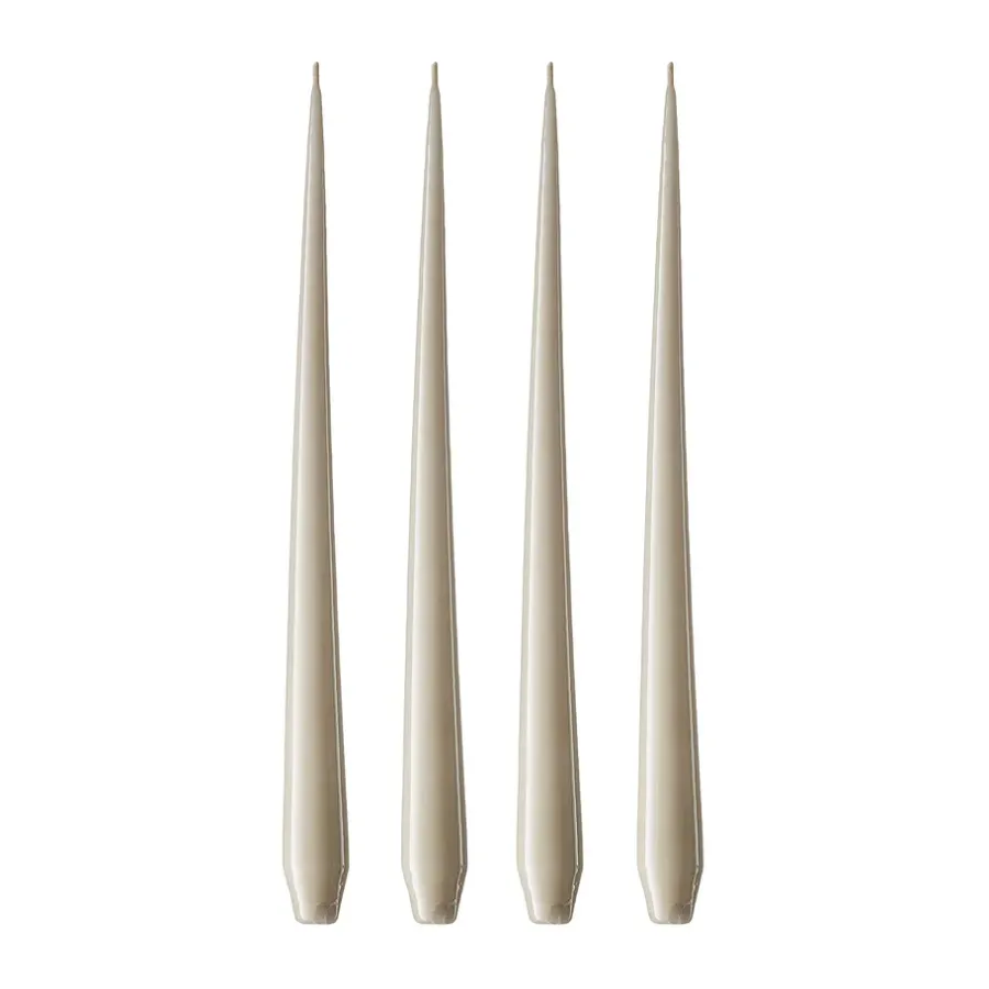 Ester & erik kaars 4-pack gelakt, linen grey, 42 cm< Kaarsen