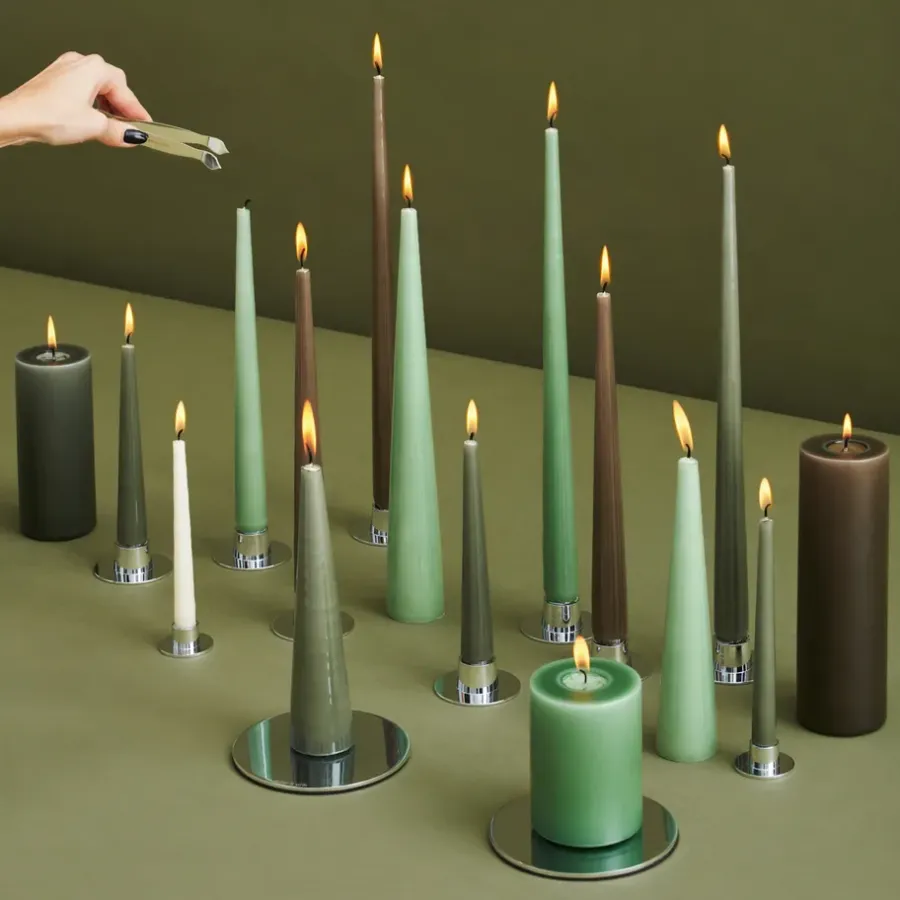 Ester & erik kaars 4-pack gelakt, eucalyptus, 32 cm< Kaarsen