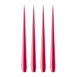 Ester & erik kaars 4-pack gelakt, Deep pink 41/2, 42 cm< Kaarsen