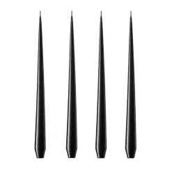 Ester & erik kaars 4-pack gelakt, Raw black, 32 cm< Kaarsen