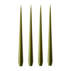 Ester & erik kaars 4-pack gelakt, olive glow, 32 cm< Kaarsen