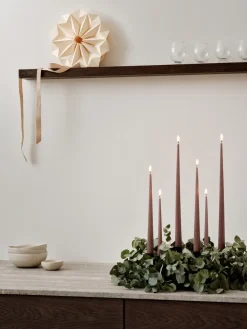 Ester & erik kaars 4-pack gelakt, Winter rose 84, 32 cm< Kaarsen