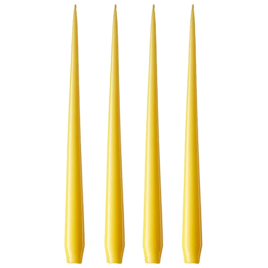 Ester & erik kaars 4-pack gelakt, Lemon drop 15-0, 42 cm< Kaarsen