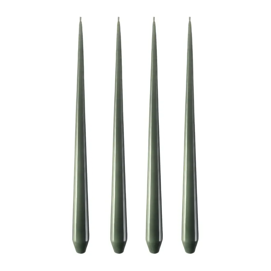 Ester & erik kaars 4-pack gelakt, green soil, 32 cm< Kaarsen