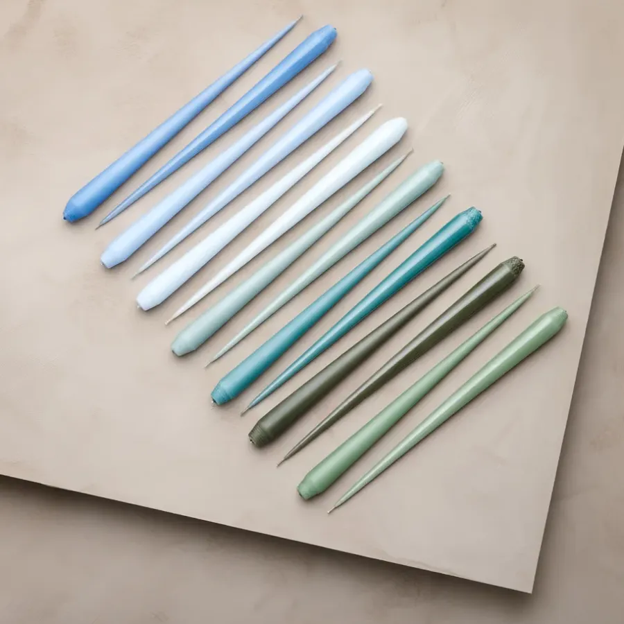 Ester & erik kaars 4-pack gelakt, green soil, 32 cm< Kaarsen