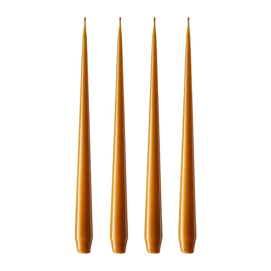 Ester & erik kaars 4-pack gelakt, mörk saffran, 32 cm< Kaarsen