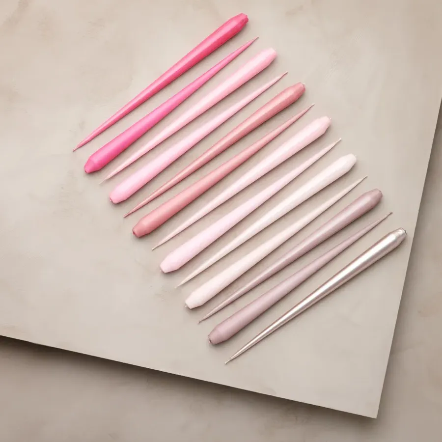 Ester & erik kaars 4-pack gelakt, Rosewater 51-0, 32 cm< Kaarsen