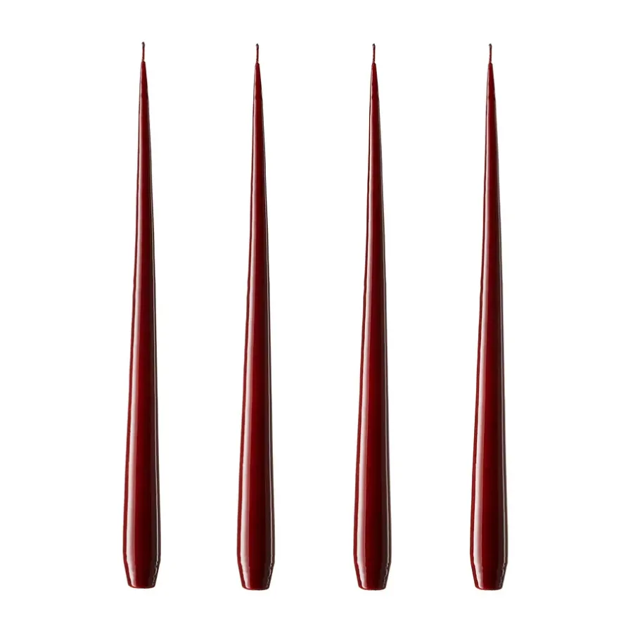 Ester & erik kaars 4-pack gelakt, Wine, 32 cm< Kaarsen