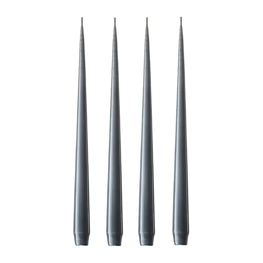 Ester & erik kaars 4-pack gelakt, dark slate, 42 cm< Kaarsen