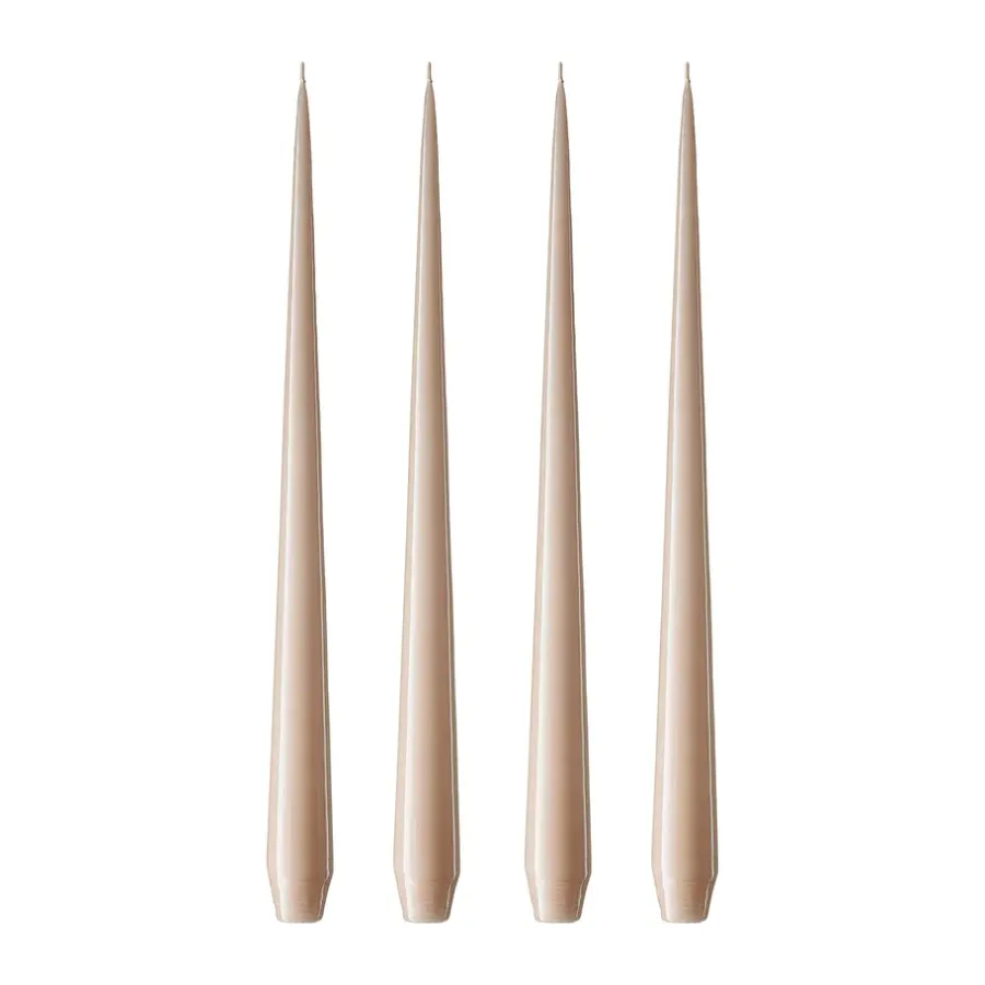 Ester & erik kaars 4-pack gelakt, ice latte, 42 cm< Kaarsen