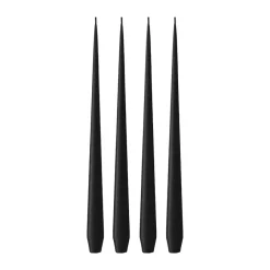 Ester & erik kaars 4-pack mat, Velvet matt black 95, 32 cm< Kaarsen