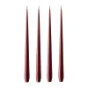 Ester & erik kaars 4-pack mat, vinröd, 42 cm< Kaarsen
