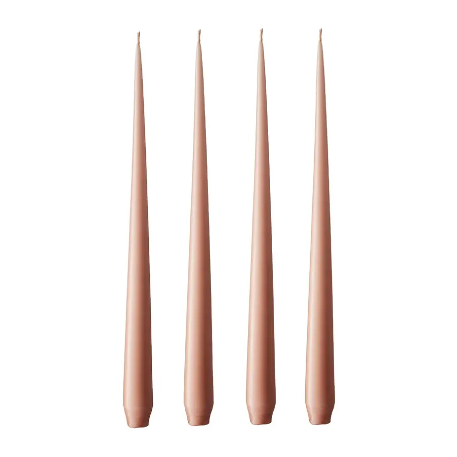 Ester & erik kaars 4-pack mat, rosy caramel, 42 cm< Kaarsen