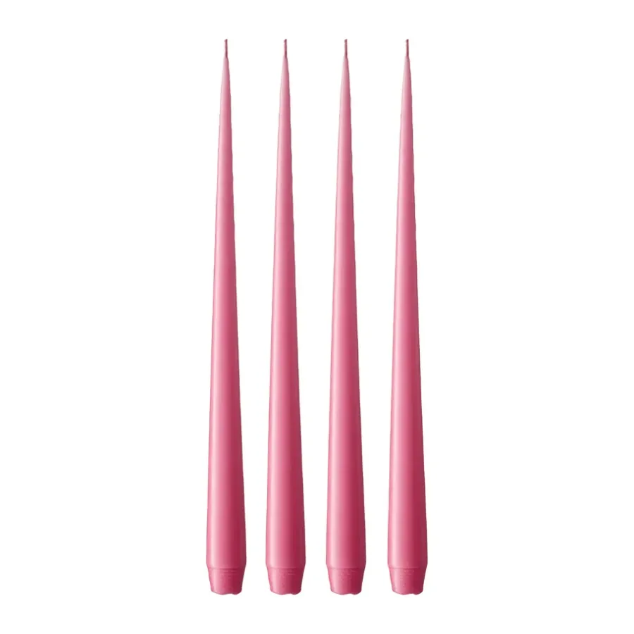 Ester & erik kaars 4-pack mat, Clear pink 41, 42 cm< Kaarsen