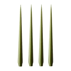 Ester & erik kaars 4-pack mat, olive glow, 42 cm< Kaarsen