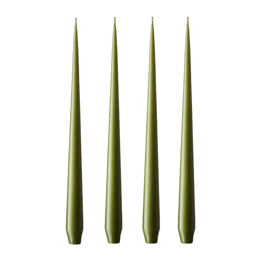 Ester & erik kaars 4-pack mat, olive glow, 42 cm< Kaarsen