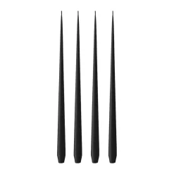 Ester & erik kaars 4-pack mat, Velvet matt black 95, 42 cm< Kaarsen