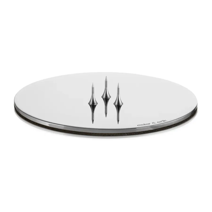 Ester & erik kaarsenhouder Ø9 cm glanzend, Zilver< Kaarsenhouders & Kaarsenborden