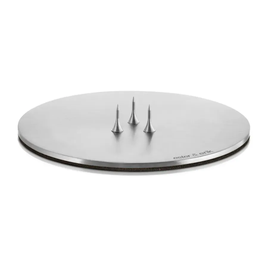 Ester & erik kaarsenhouder Ø9 cm mat, Zilver< Kaarsenhouders & Kaarsenborden