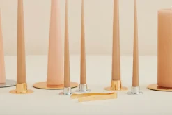 Ester & erik kaarsenhouder glanzend 2-pack, Goud< Kandelaars