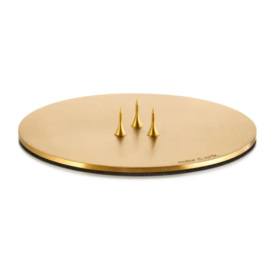 Ester & erik kaarsenhouder Ø9 cm mat, Goud< Kaarsenhouders & Kaarsenborden