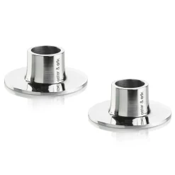 Ester & erik kaarsenhouder glanzend 2-pack, Roestvrij staal< Kandelaars