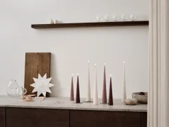 Ester & erik kegelkaars 37 cm 2-pack mat, Winter rose 84< Kaarsen
