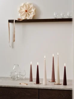 Ester & erik kegelkaars 37 cm 2-pack mat, Winter rose 84< Kaarsen