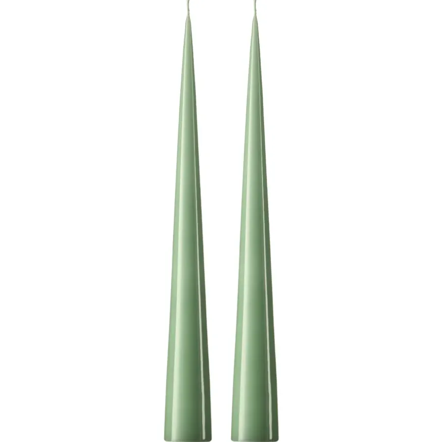 Ester & erik kegelkaars 37 cm 2-pack gelakt, Eucalyptus 66-0< Kaarsen