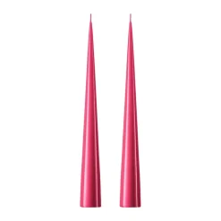 Ester & erik kegelkaars 37 cm 2-pack gelakt, Deep pink 41/2< Kaarsen