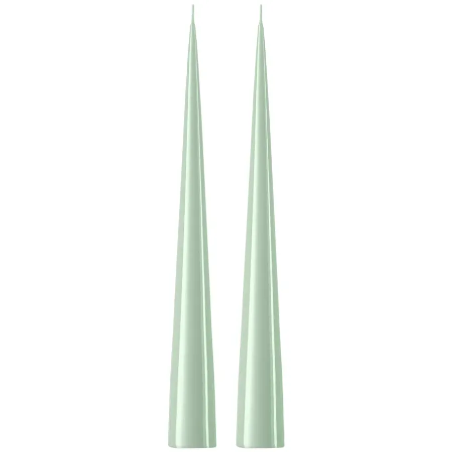 Ester & erik kegelkaars 37 cm 2-pack gelakt, Water mint 03-0< Kaarsen