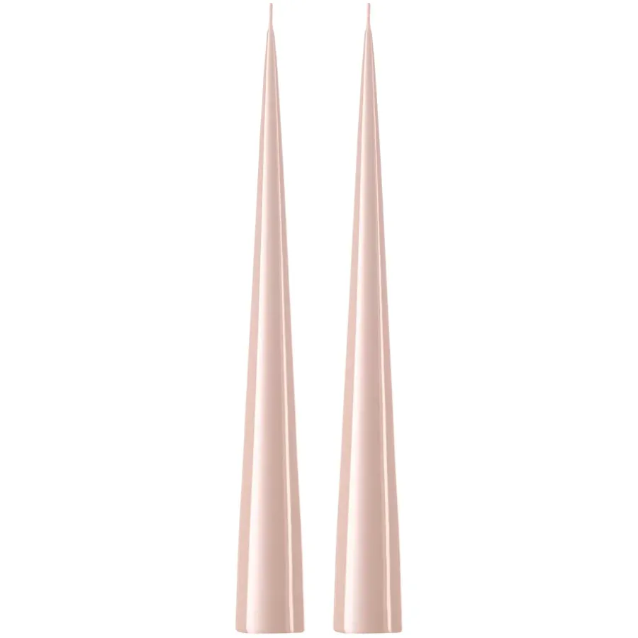 Ester & erik kegelkaars 37 cm 2-pack gelakt, Rosewater 51-0< Kaarsen