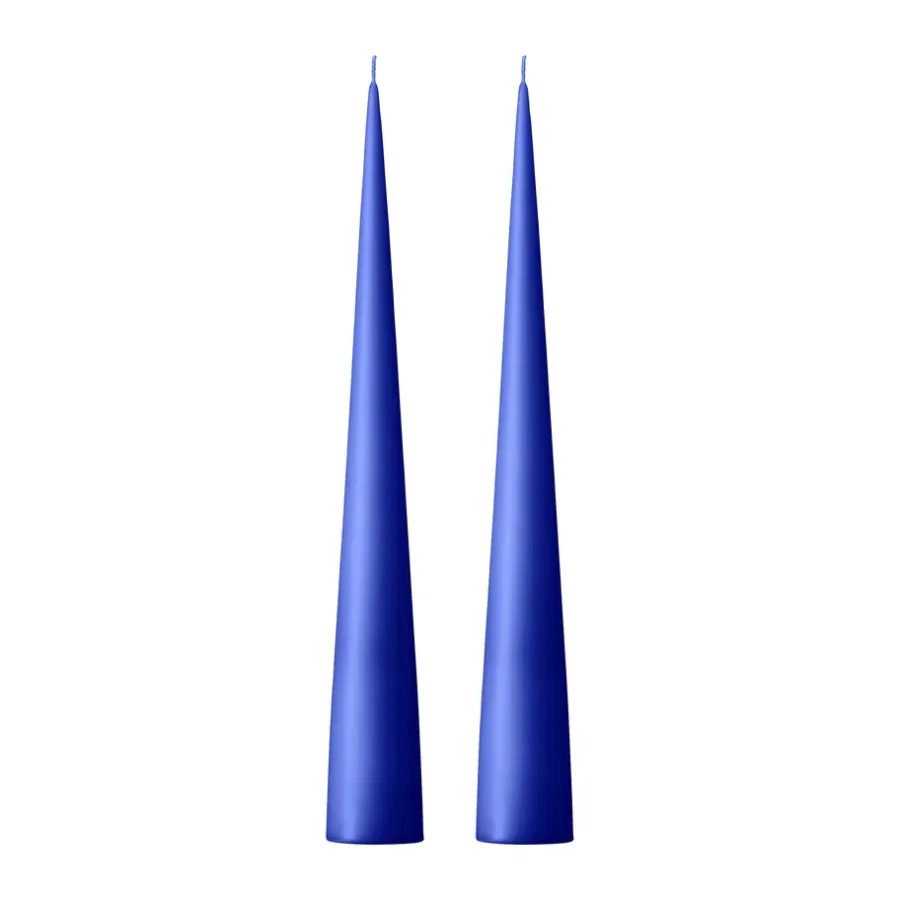 Ester & erik kegelkaars 37 cm 2-pack mat, Cornflower 48< Kaarsen