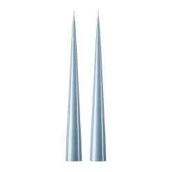 Ester & erik kegelkaars 37 cm 2-pack gelakt, Dusty blue 83< Kaarsen