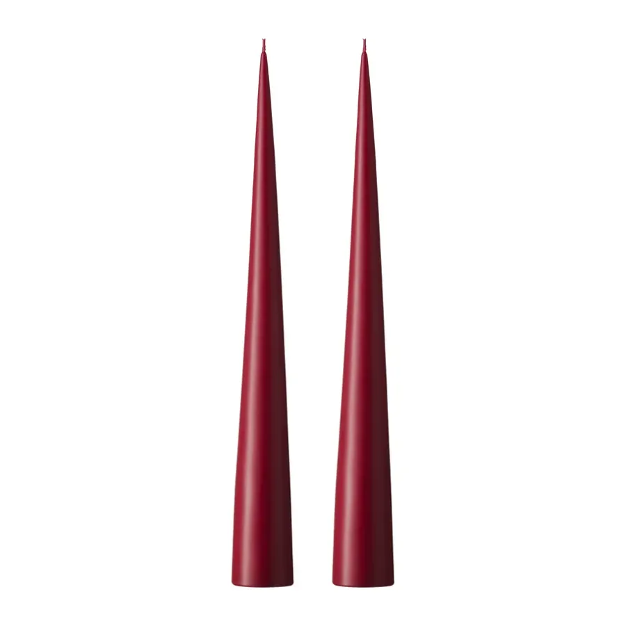 Ester & erik kegelkaars 37 cm 2-pack mat, Deep wine 44/2< Kaarsen