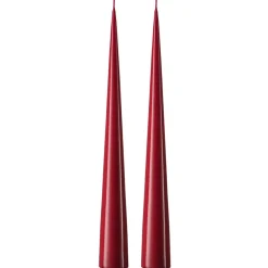 Ester & erik kegelkaars 37 cm 2-pack gelakt, Wine 44-0< Kaarsen
